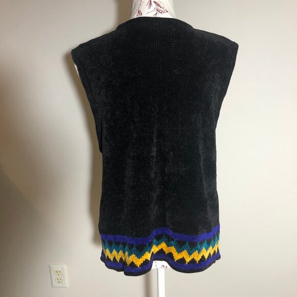 Vintage Norm Thompson Geometric Knit Vest (L) - Picture 5 of 8